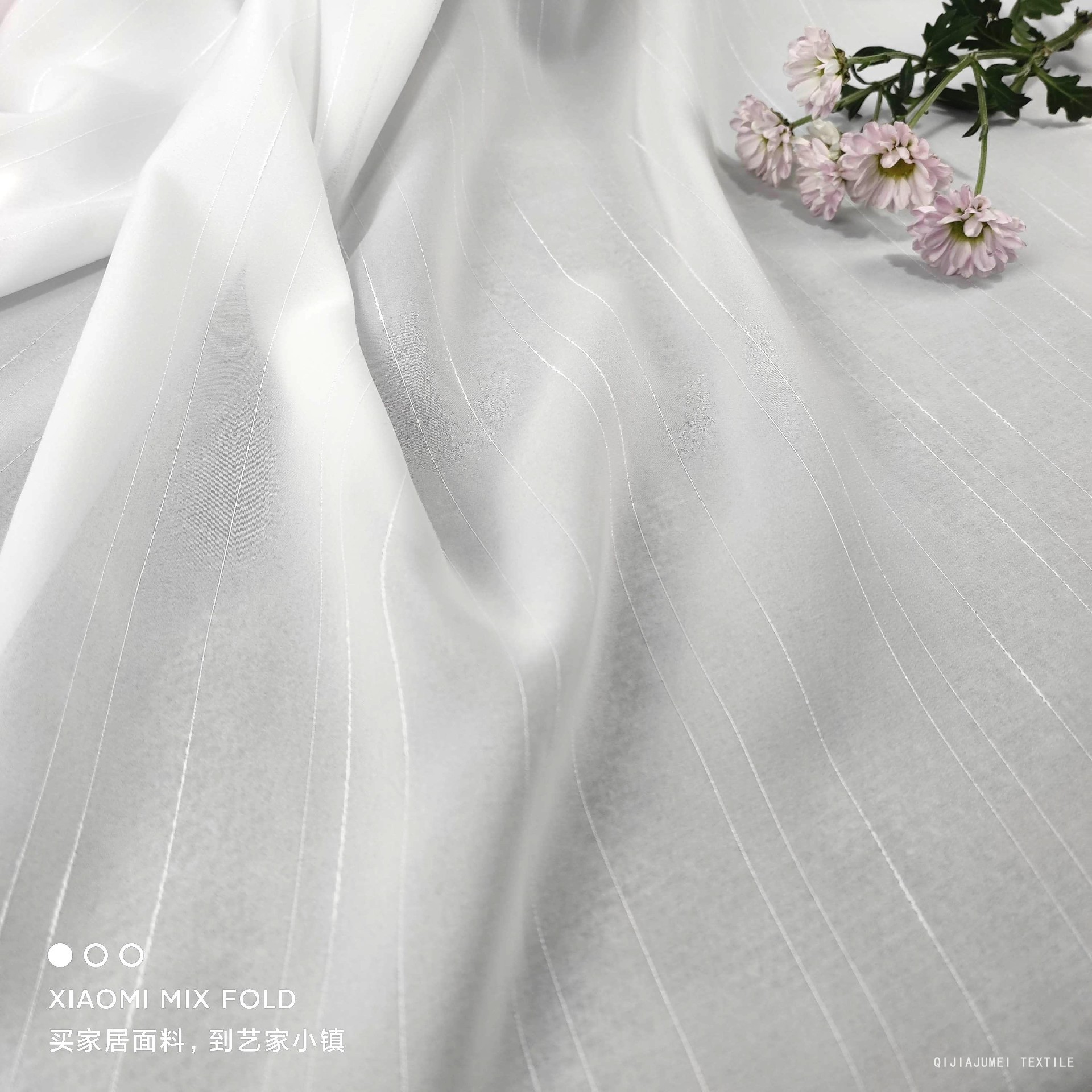 Gray modern polyester stripe veil fabrics